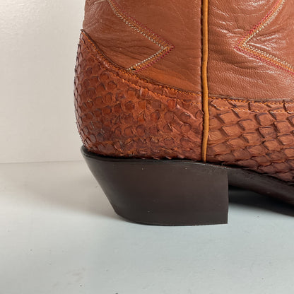 Vintage Anaconda Snakeskin Cowboy Boots | Exotic | Customized | Men’s 10.5