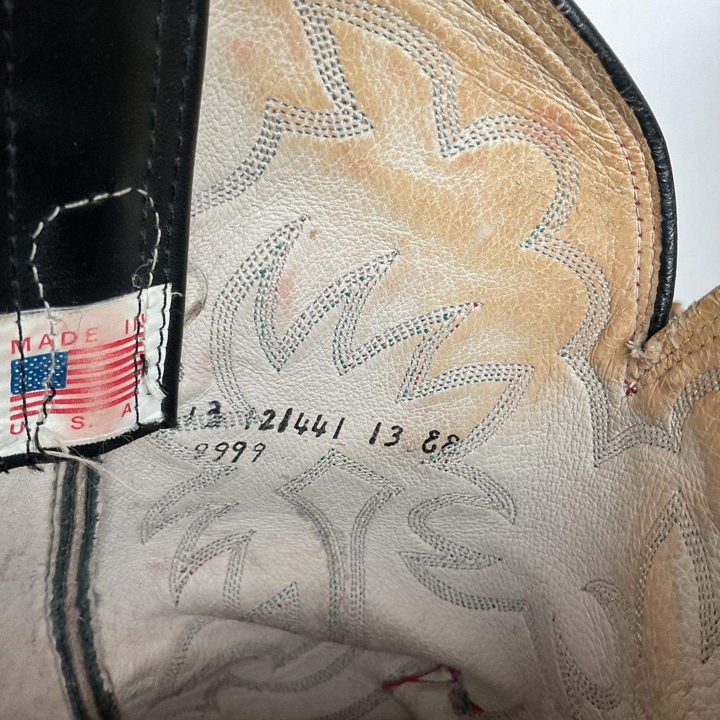 Vintage Olathe Sea Bass Cowboy Boots | Exotic | Distressed | Men’s 13 EE