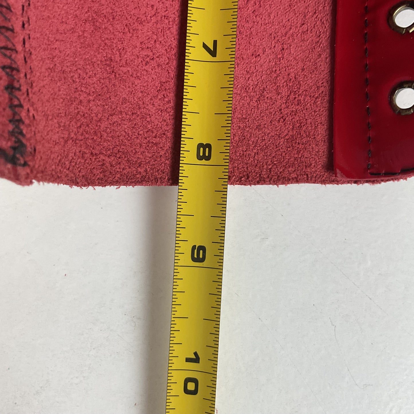 Underground England Lace Up Boots | Safety Toe | Cherry Red Patent | UK 6 | US 8