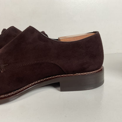 Mezlan Double Monk Strap Shoes | Custom | Nubuck Suede | Brown | Men’s 10.5 M