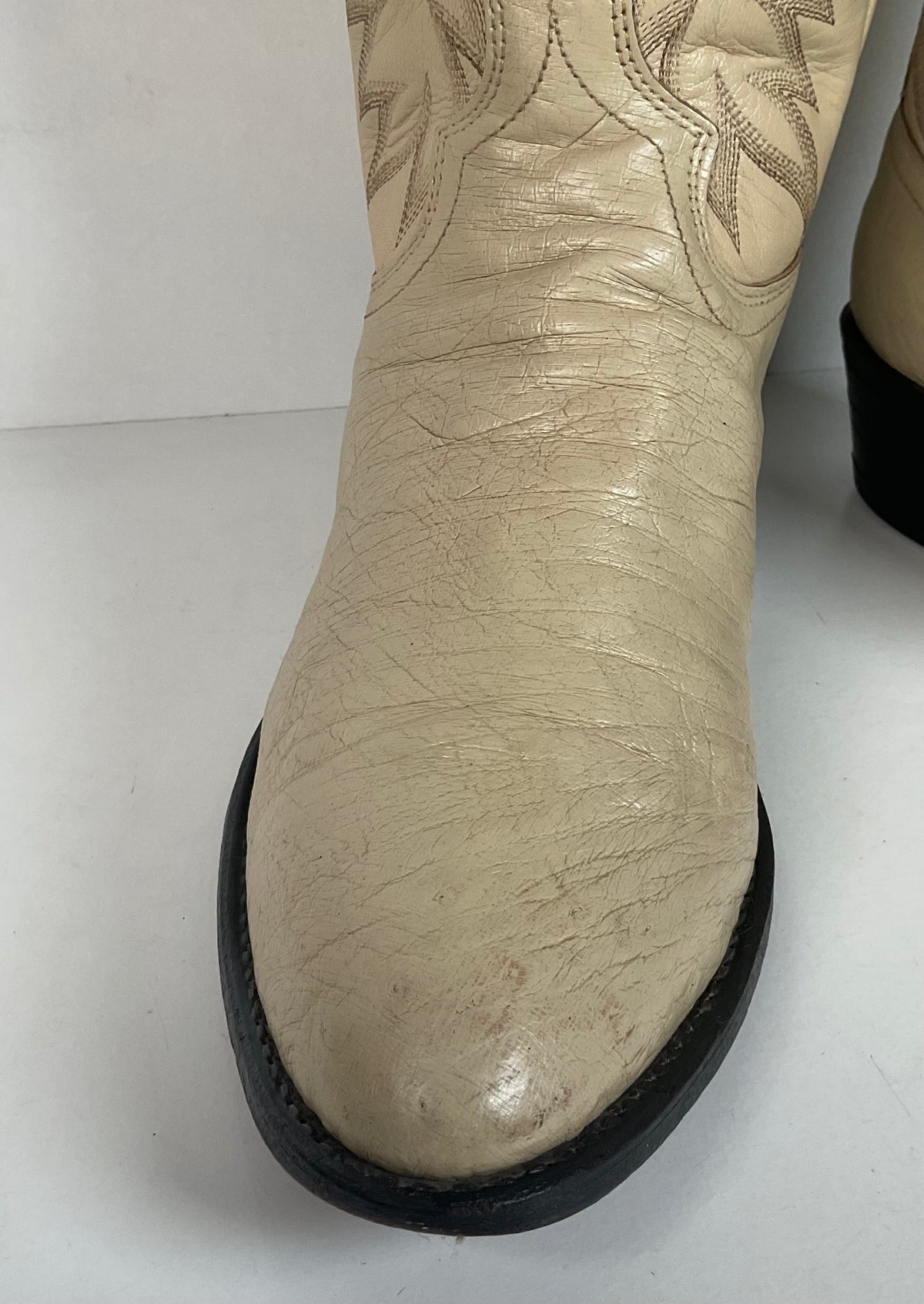Vintage Dan Post Smooth Ostrich Cowboy Boots | Exotic | USA Made | 10.5 D