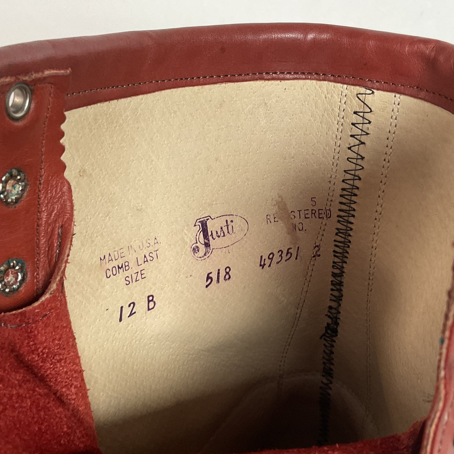 Vintage Justin Kiltie Packer Boots | Brick Caprice | USA Made | Men’s 12 B