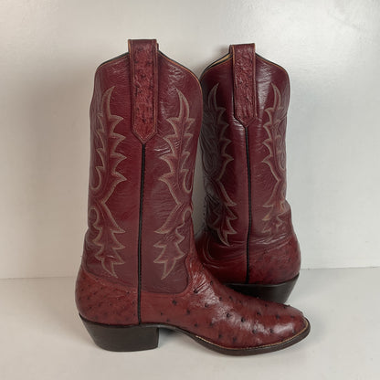 Rios Of Mercedes Full Quill Ostrich Cowboy Boots Men’s 8 | Women’s 9 Exotic