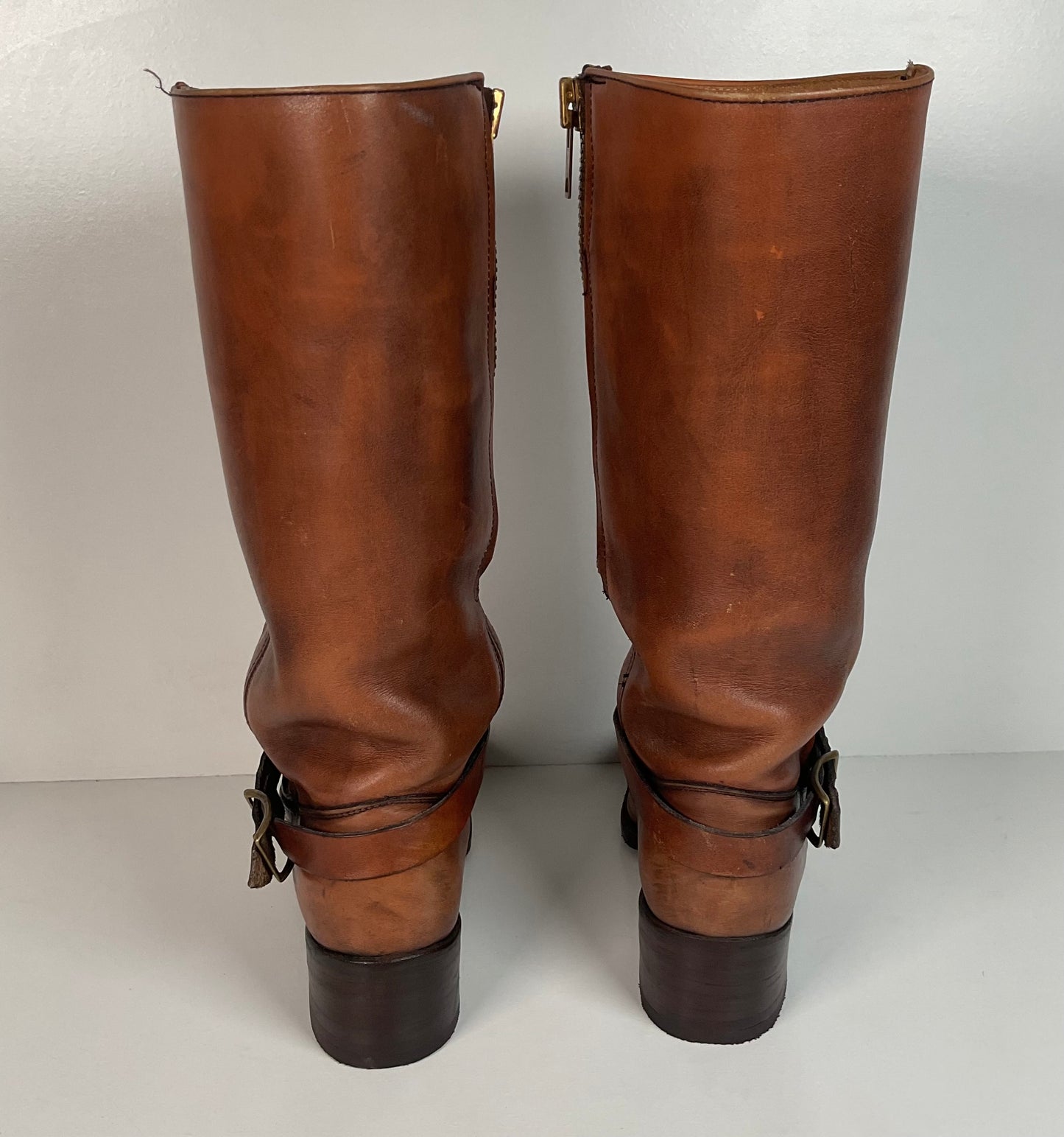 Vintage Frye Black Label | Harness Tanker Boots | Women’s 8 B
