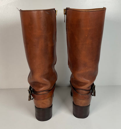 Vintage Frye Black Label | Harness Tanker Boots | Women’s 8 B