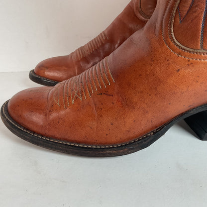 Vintage Tony Lama Buckaroo Boots | Rainbow Stitched | Men’s 8 A | Women’s 9