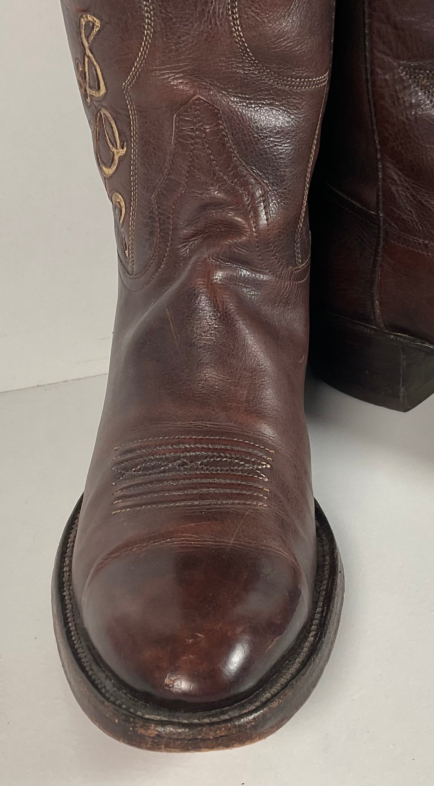 Vintage Rocky Carroll Custom Cowgirl Boots 8-8.5 Texas Americana