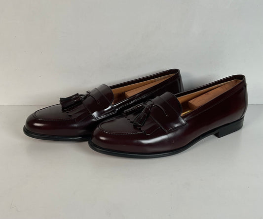 Mezlan Santander Tassel Loafer 11 M Burgundy High Shine