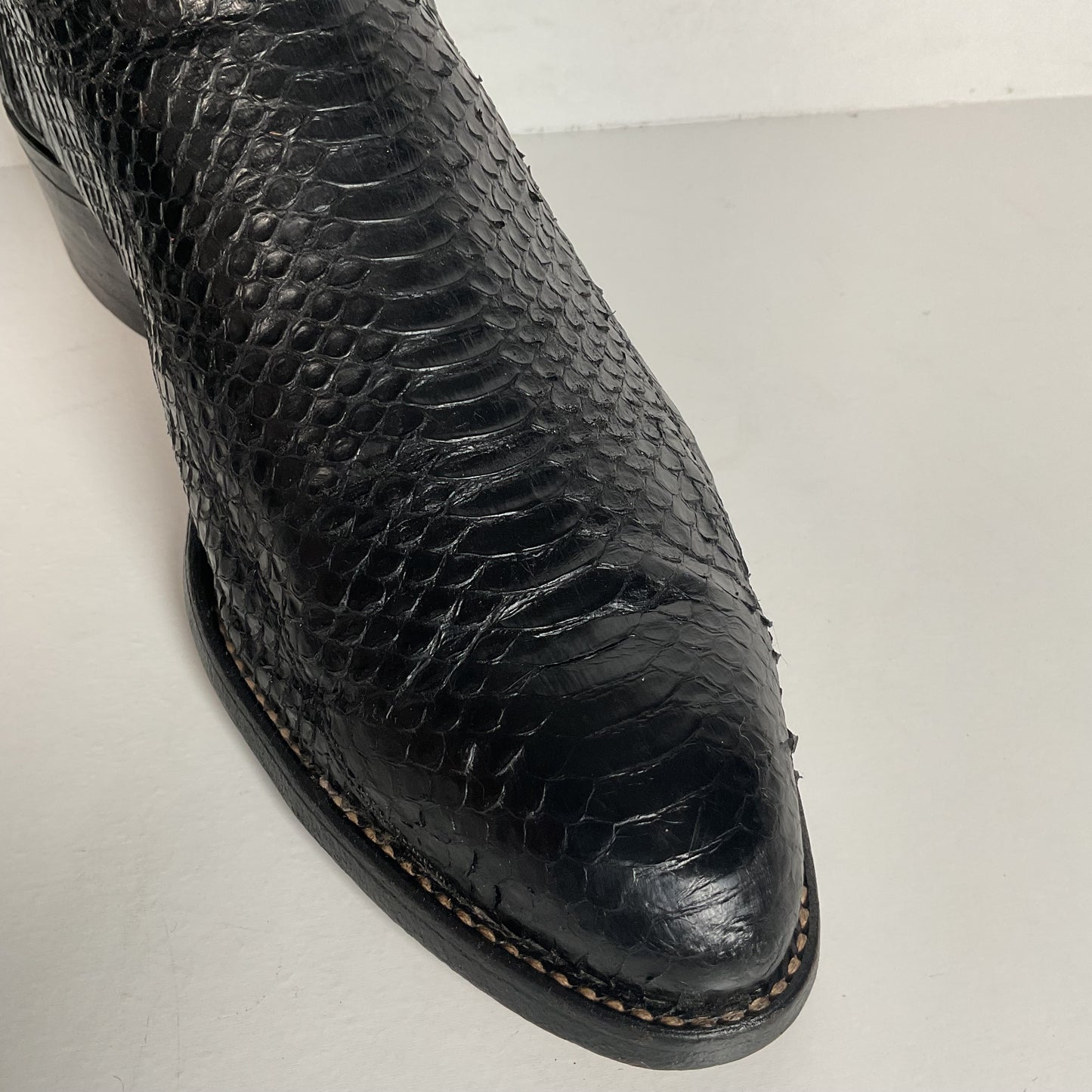 Vintage Texas Imperial Cowboy Boots | Python Snakeskin | USA Made | Men’s 9.5 D