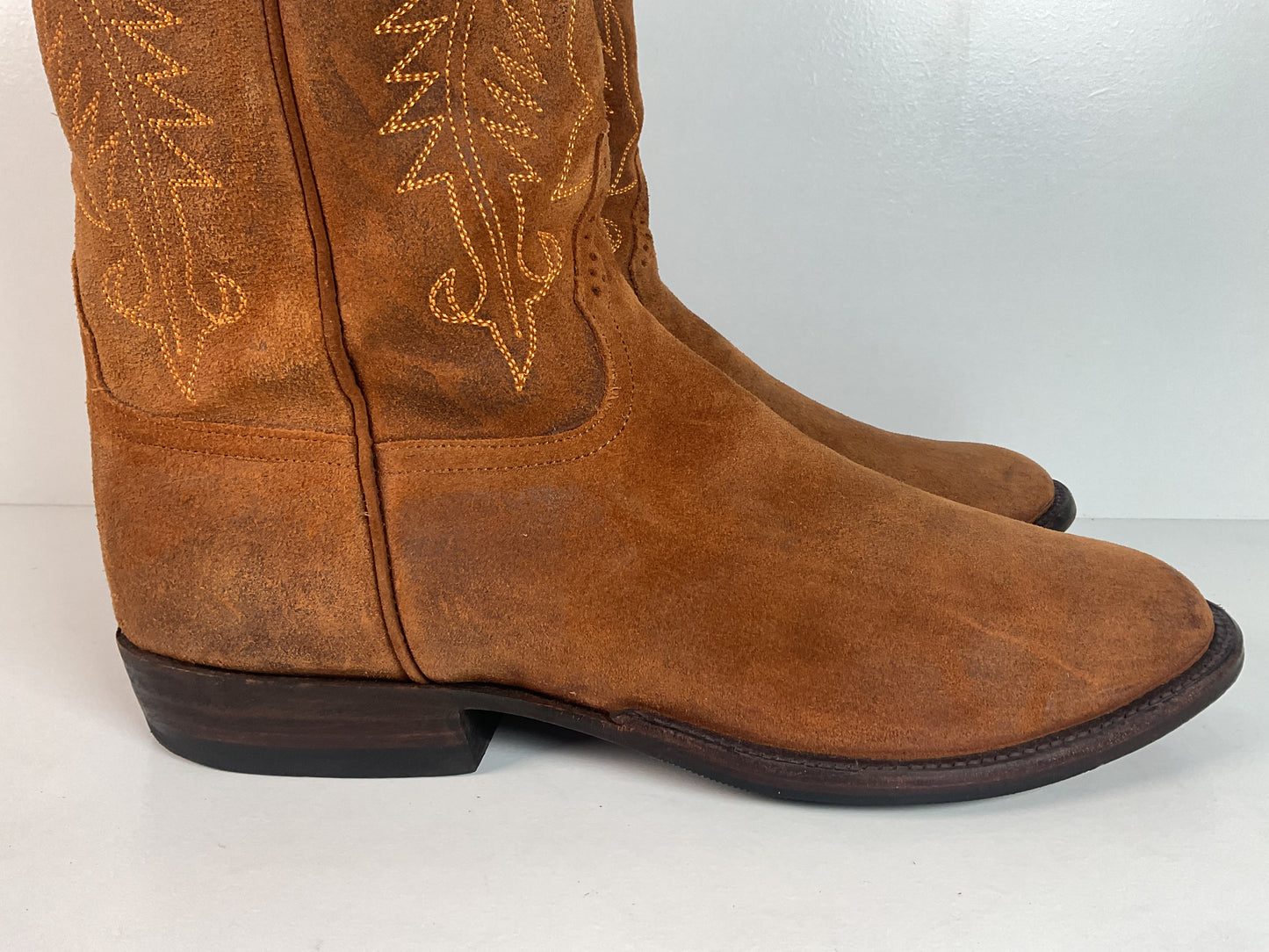 Rios Of Mercedes Kudu Suede Roper Boots | USA Made | Waxy | 12 D