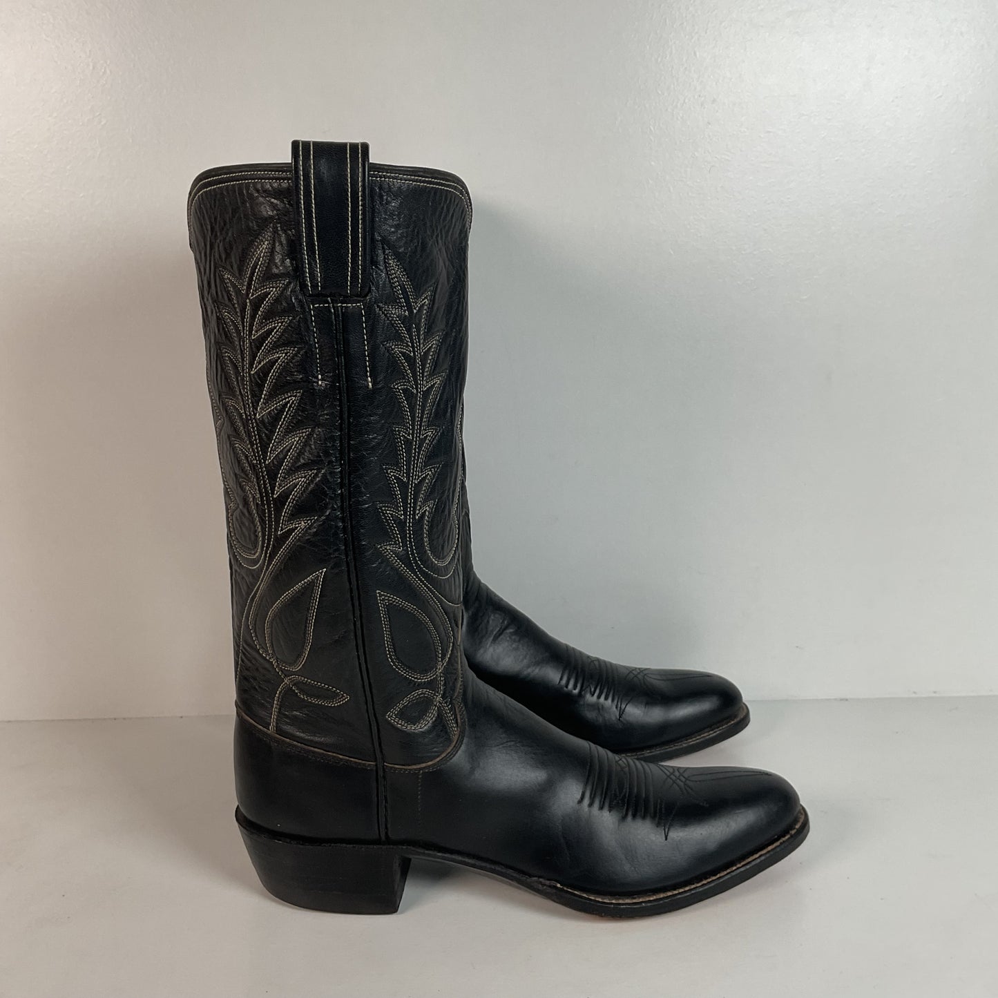 M.L. Leddy & Sons Cowgirl Boots | Black Calf | Custom | Women’s 6.5 AA
