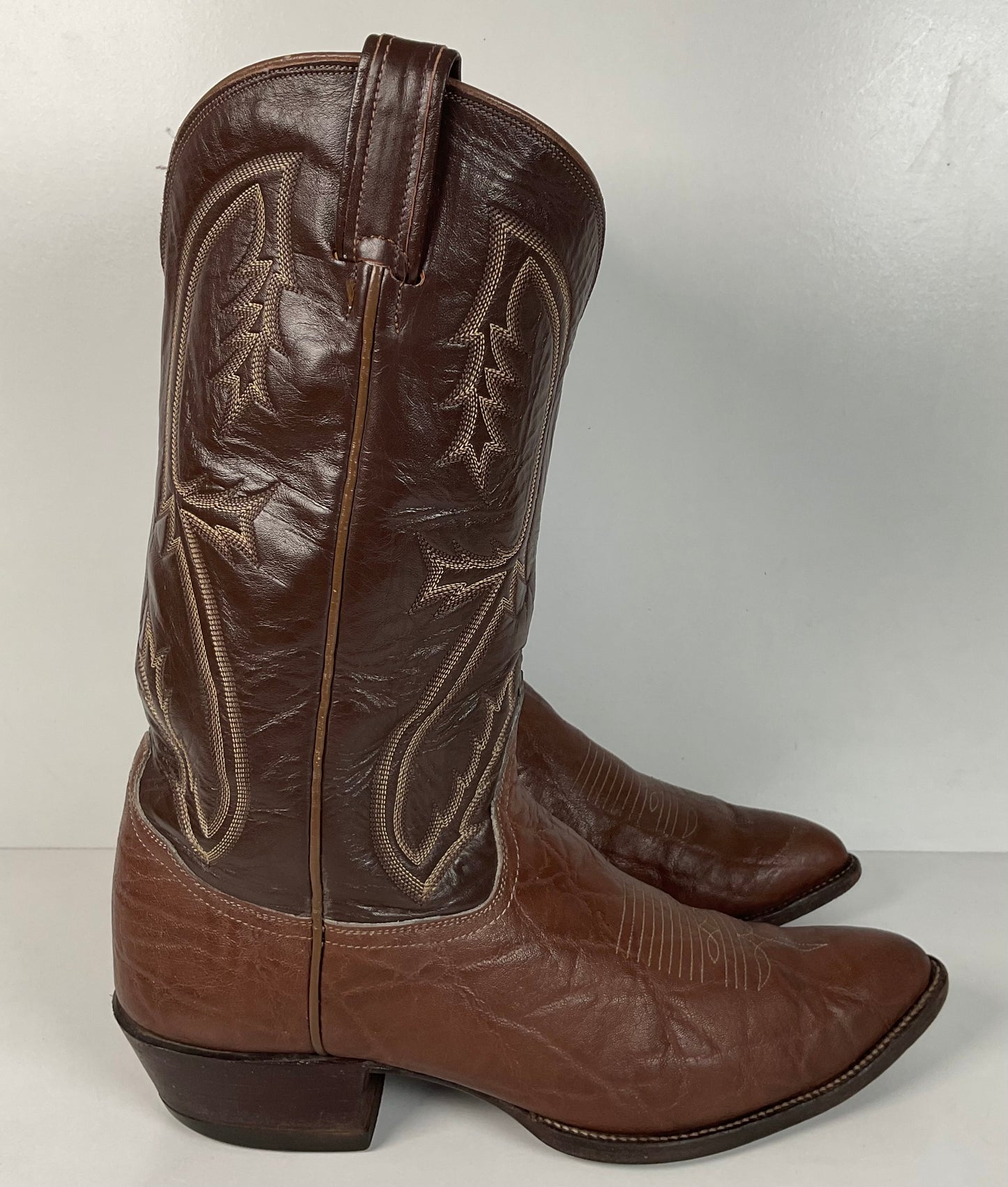 Vintage Tony Lama Gold Label Elephant Cowboy Boots 11 E Exotic