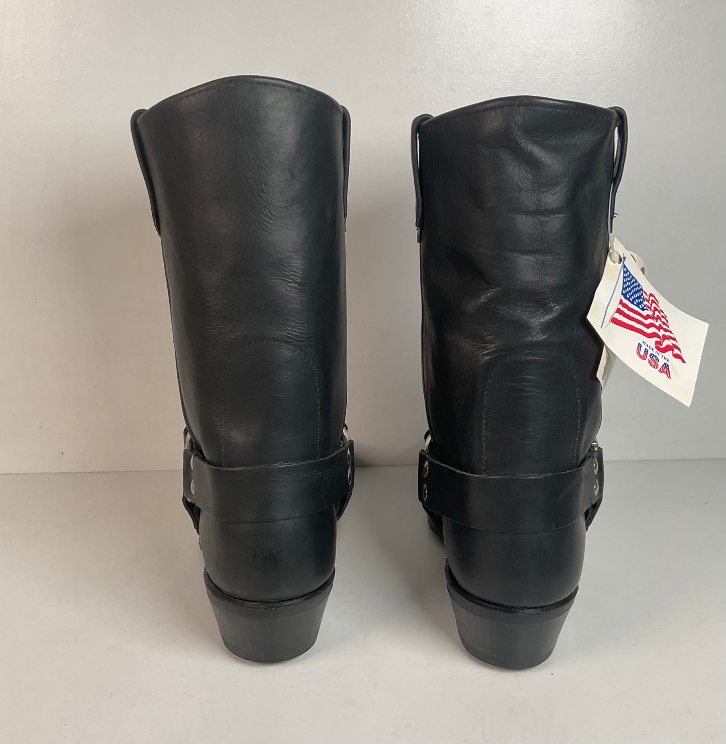 Double Tuff Harness Motorcycle Boots 11 D USA Made Black Oiled