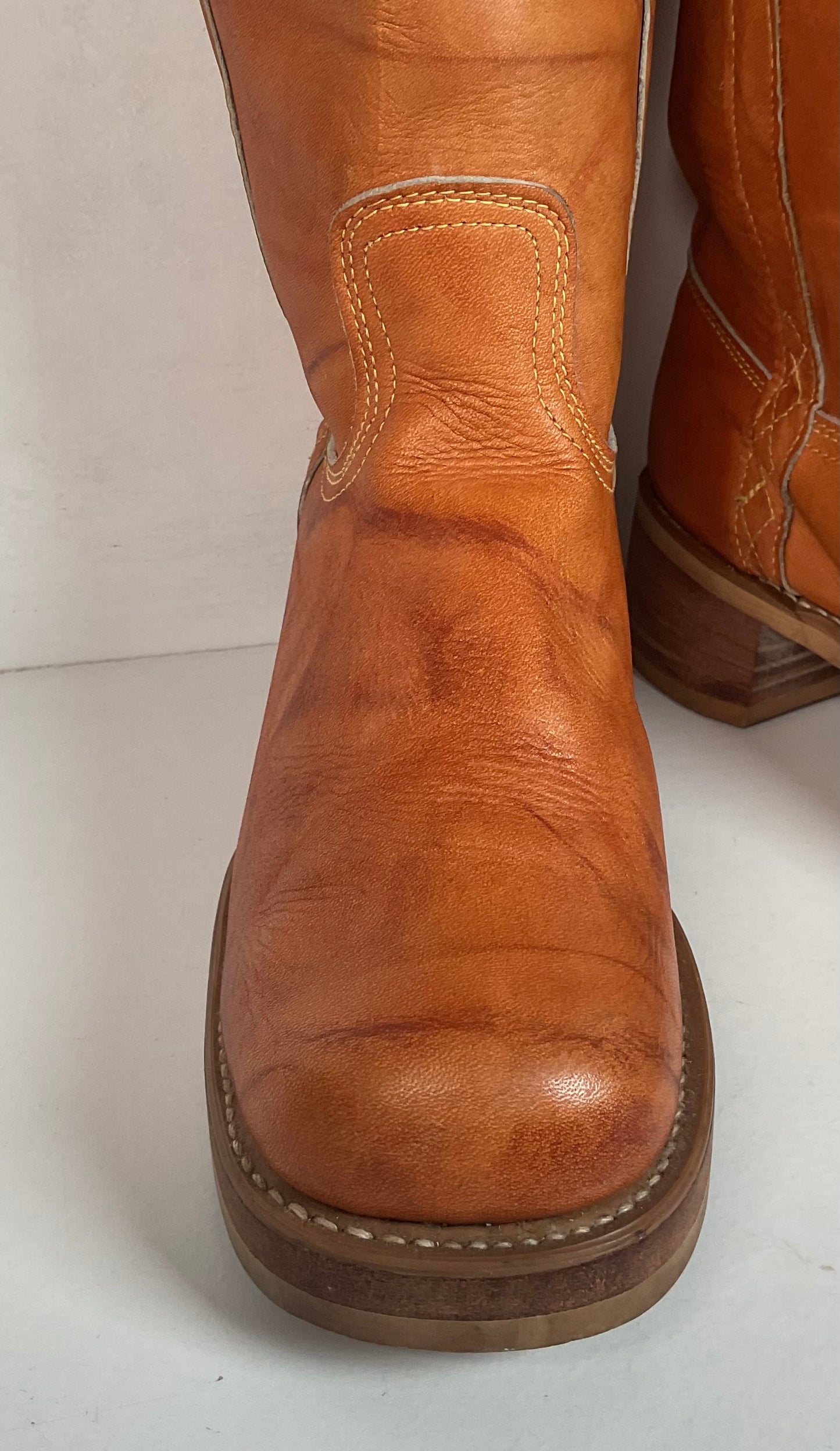 Vintage Women’s Longhorn Campus Boots 8 M USA Made Chunky