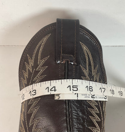 Fenoglio Large Scale Crocodile Cowboy Boots 8.5 E USA Made Exotic Factory Second