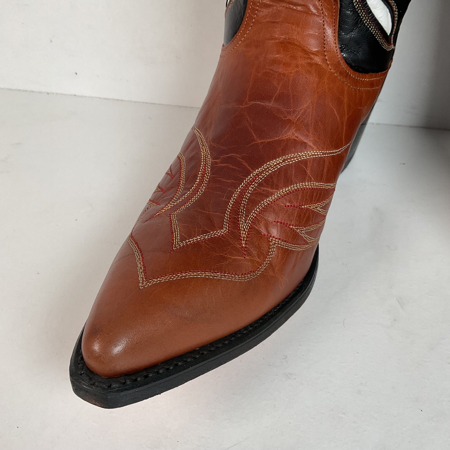 Dan Post For Code West Tooled Cowboy Boots Men’s 10 M USA Made Inlays