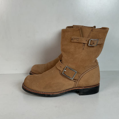 Red Wing Women’s Sand Mojave Suede Engineer Boots 8 B USA Made Style 3358