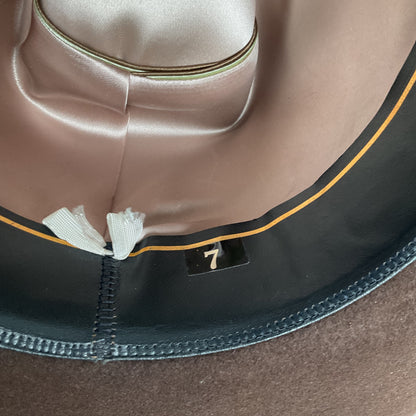 Vintage American Hat Company Cowboy Hat 7” Chocolate Brown USA Made