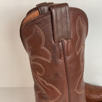 Vintage Nocona Shark Skin Cowboy Boots 9 E USA Made Exotic
