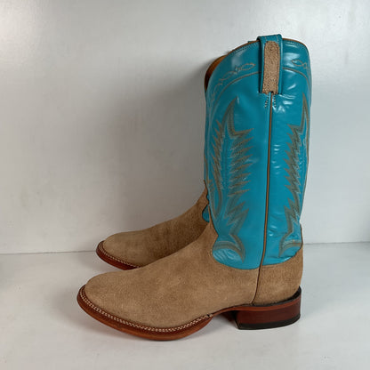Tony Lama Rough Out Suede Cowboy Boots | USA Made | 10.5 D