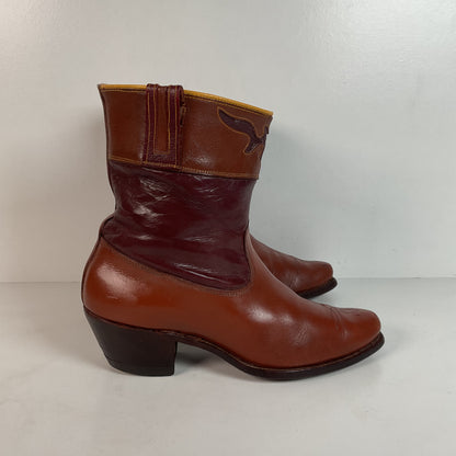 Vintage Pee Wee Cowboy Boots | Shorty | Tooled | 50s-60s | 6 C