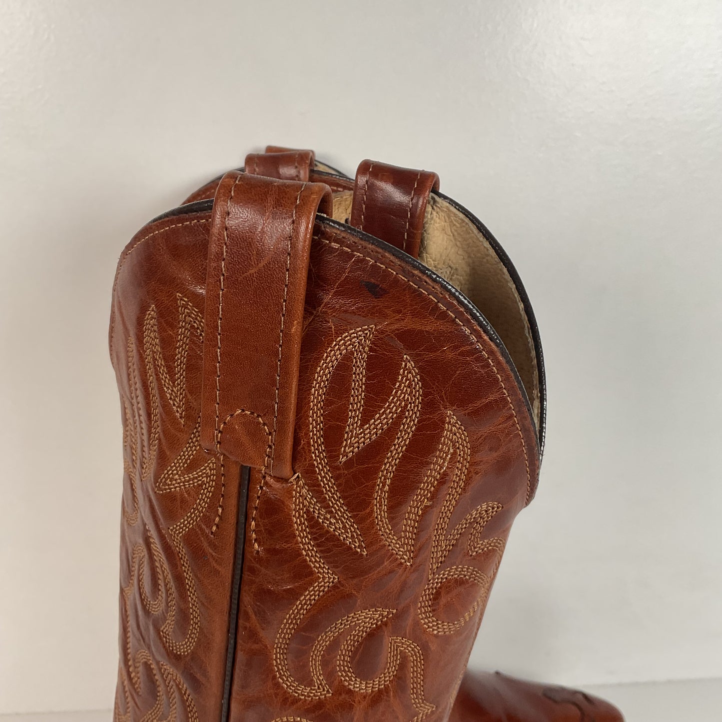 Vintage J. Chisholm Cowgirl Boots | Wingtip | USA made | Brown | Women’s 6.5