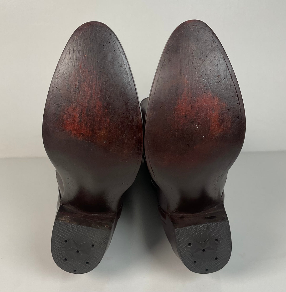 Vintage J. B. Hill Burgundy Calf Cowgirl Boots | Silver Concho Custom | 6.5 B