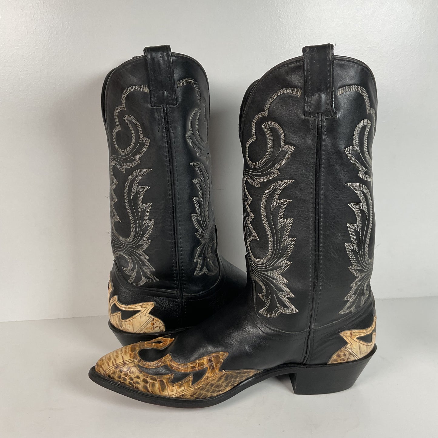 Dan Post for Code West Cowboy Boots | Python Snakeskin Tip | USA Made | 9 Wide