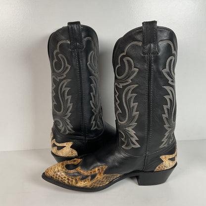 Dan Post for Code West Cowboy Boots | Python Snakeskin Tip | USA Made | 9 Wide