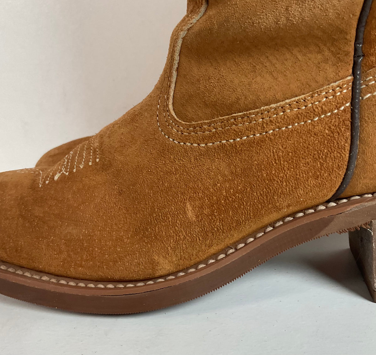 Vintage Wolverine Pig Skin Suede Cowgirl Boots | USA Made | Women’s 7.5 M