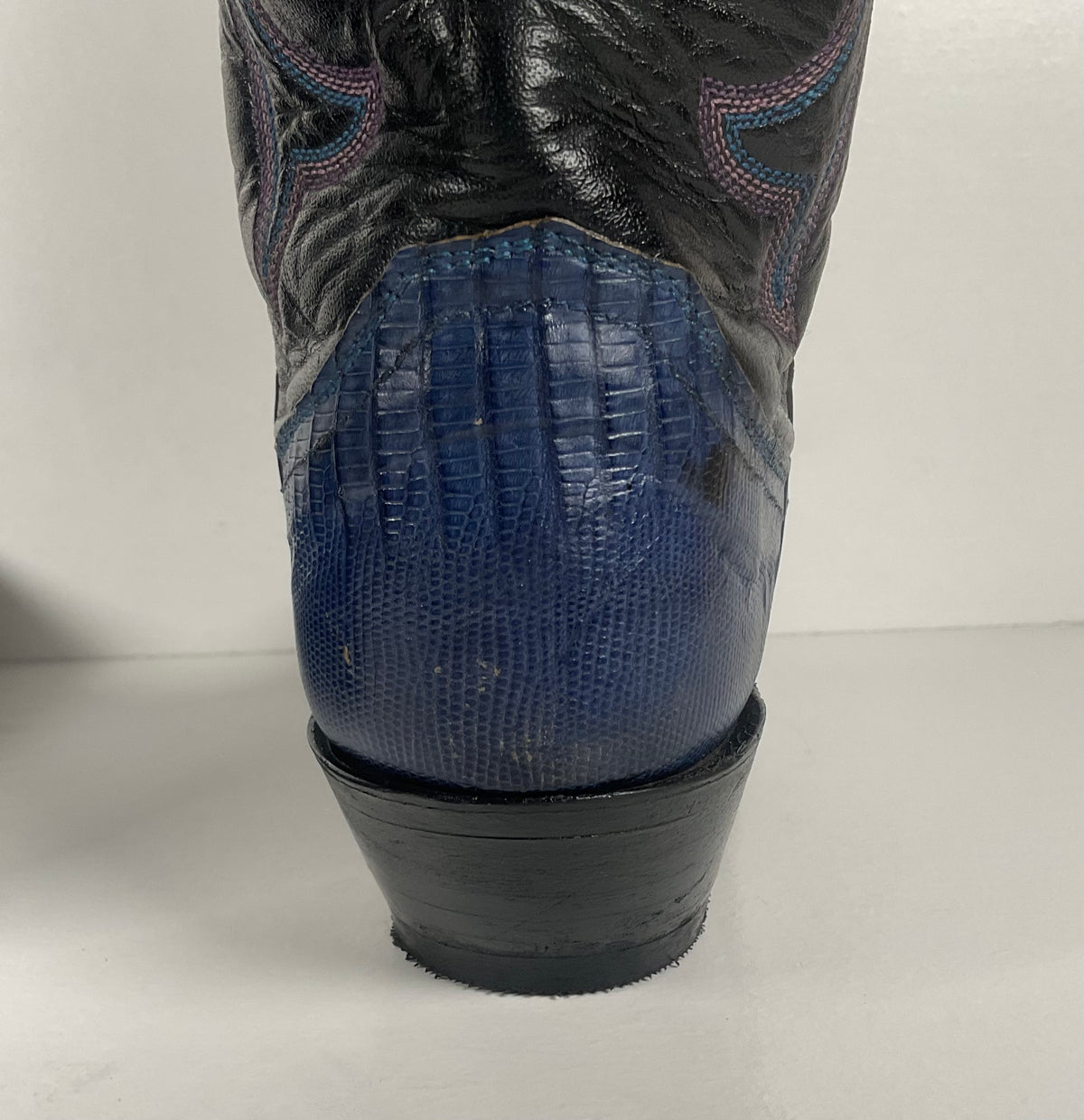 Vintage Justin Teju Lizard Cowgirl Boots | USA Made | Blue | Women’s 6.5 B