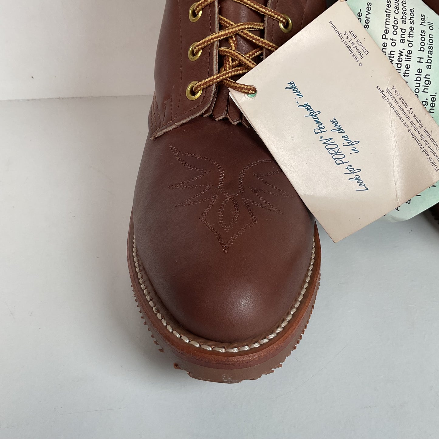 Vintage Double H Kiltie Packer Boots 10.5 D USA Made