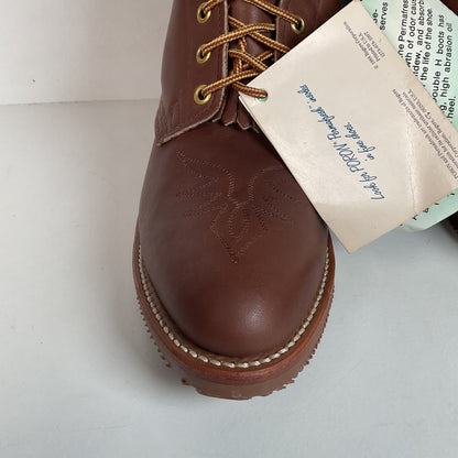 Vintage Double H Kiltie Packer Boots 10.5 D USA Made