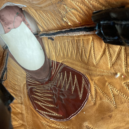 1970s Tony Lama Elephant Print Cowboy Boots 10 USA Made Gold Label