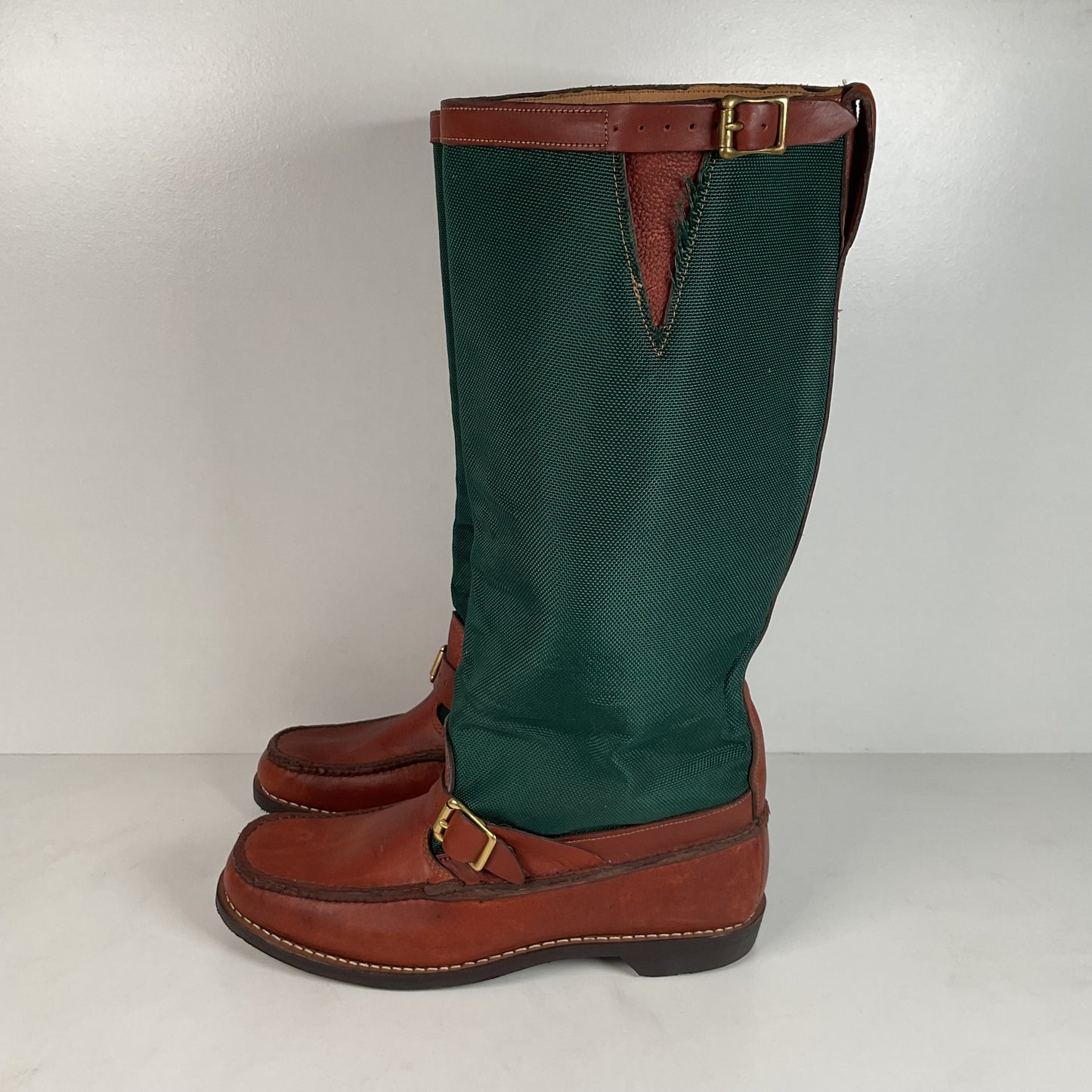 Vintage Gokey Botte Sauvage Snake Boots | Green Canvas | Men’s 13.5 D
