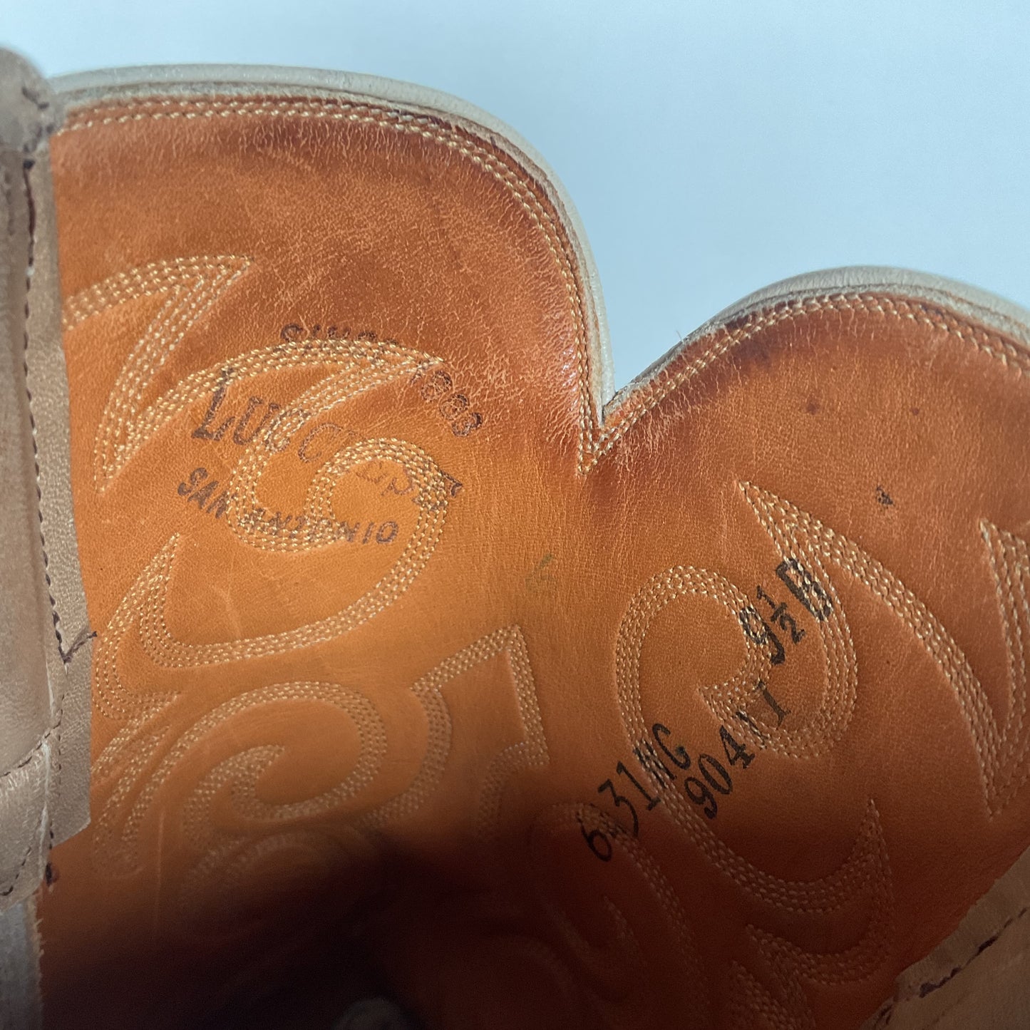 Vintage Lucchese San Antonio Cowboy Boots | Teju Lizard | Narrow | Men’s 9.5 B