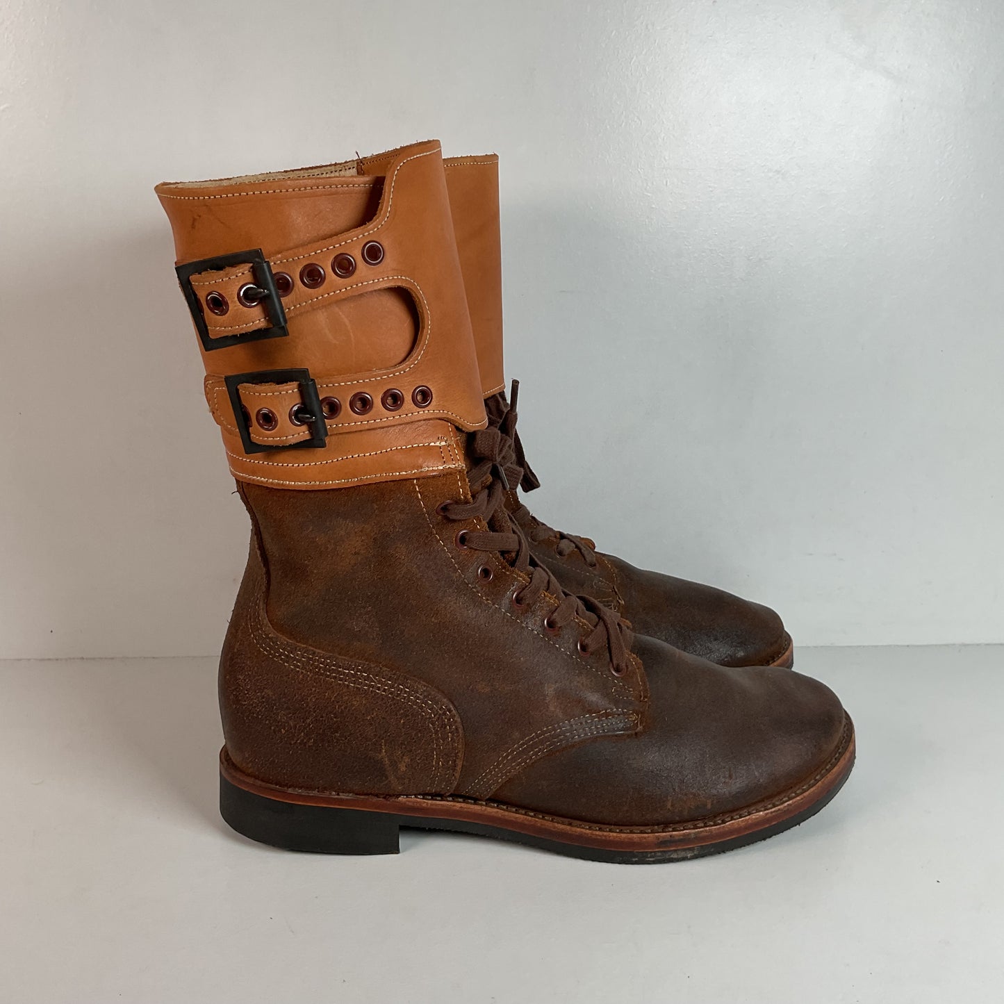 WWII Impression’s Double Buckle Tanker Boots 12 D World War II USA Made
