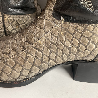 Pirarucu Fish Cowboy Boots Men’s 6.5 | Women’s 7.5 Inverted Cut Exotic Bass