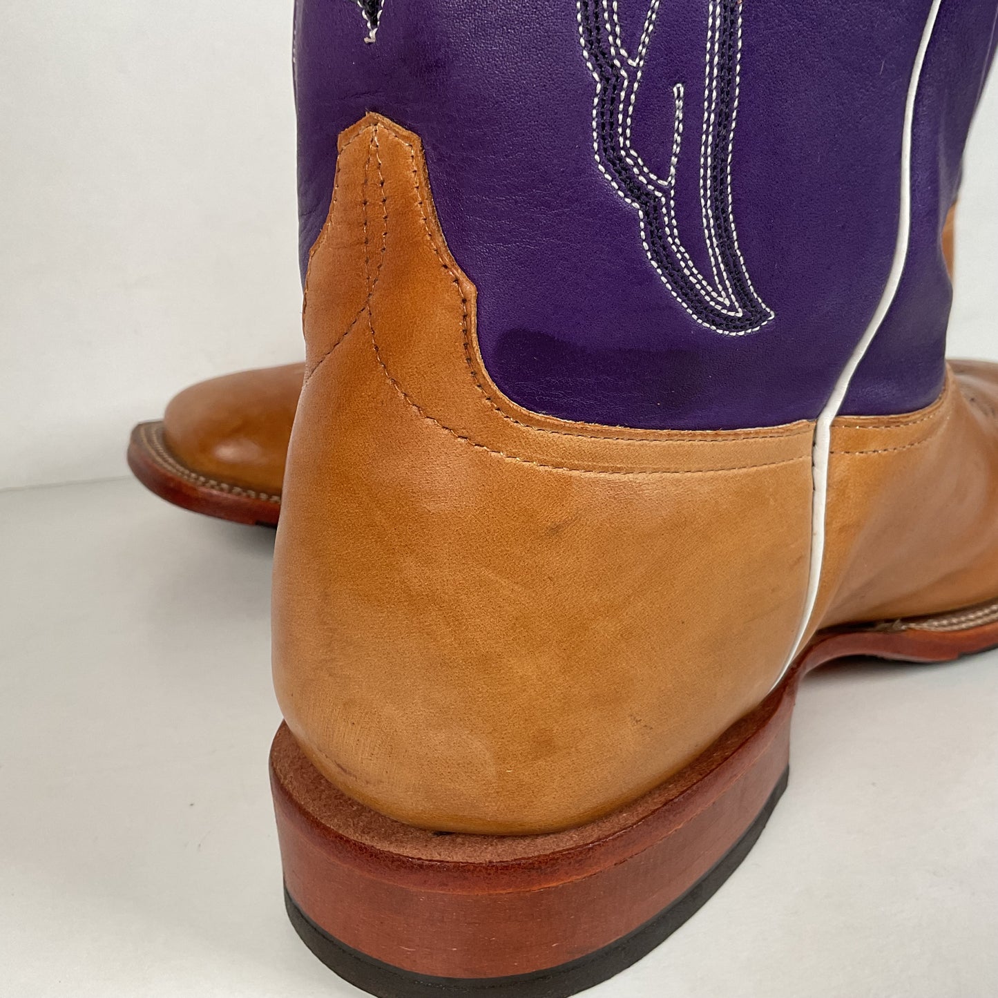 Anderson Bean Tan Crazy Horse Cowboy Boots | Purple Mad Dog | Men’s 12 D