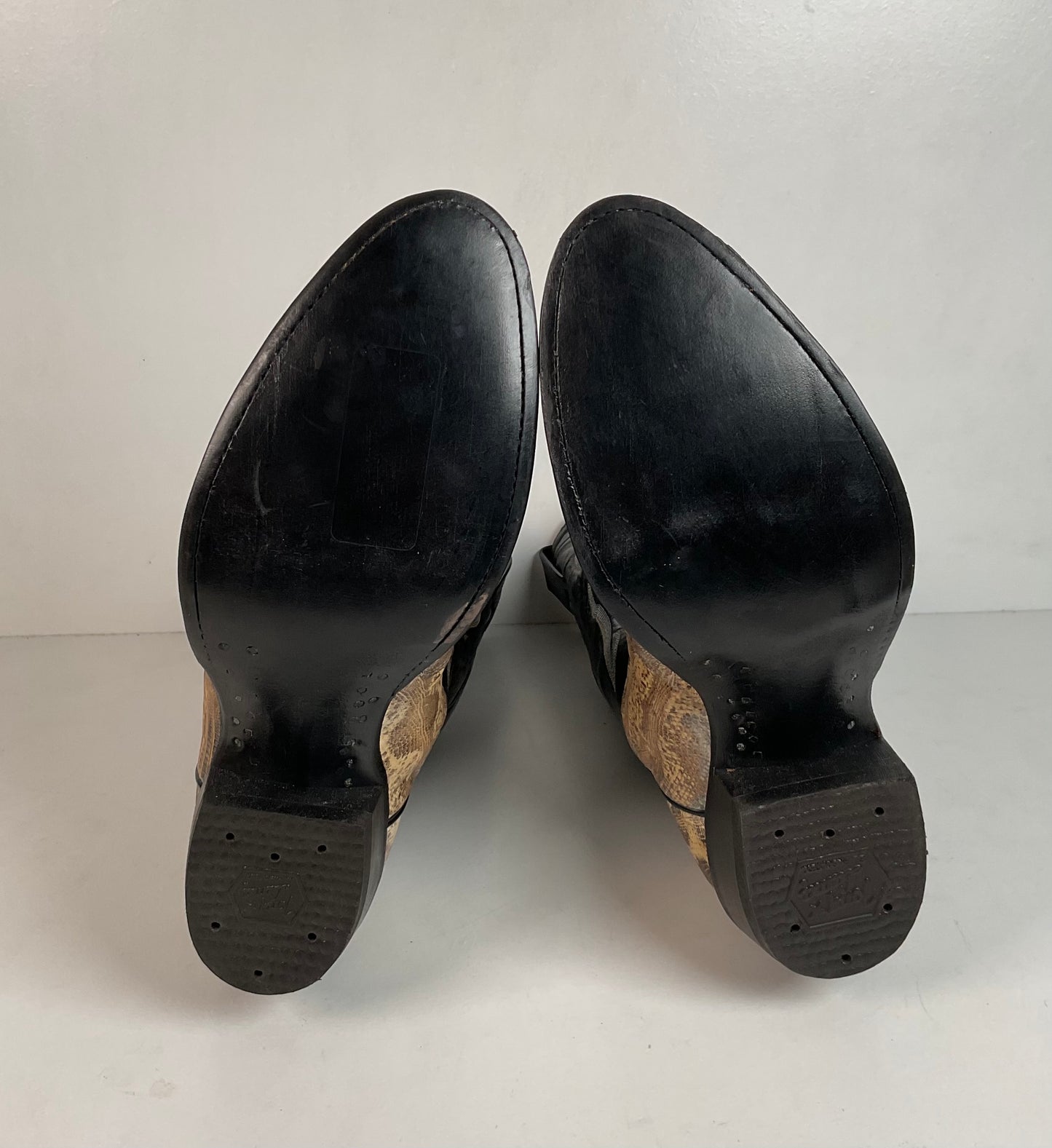 Vintage Tony Lama Natural Lizard Cowboy Boots 8.5 D USA Made