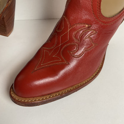 Vintage Capezio Butterfly Cowgirl Boots | Tooled Inlays | USA Made | Women’s 8 M