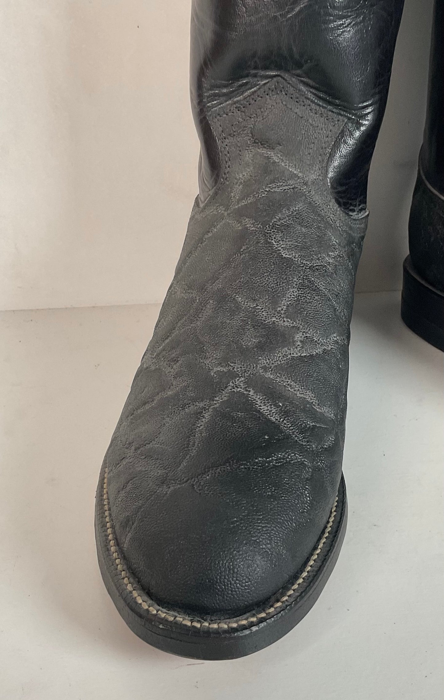 Justin Faux Elephant Print Buckaroo Cowboy Boots Men’s 6.5 D | Women’s 7.5 Punchy Roper USA