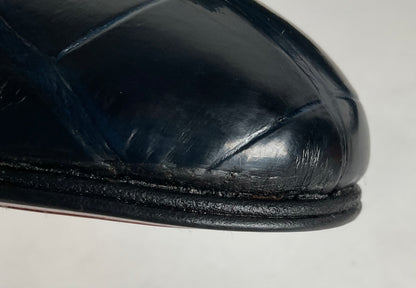 Mezlan for Avventura | Chelsea Zipper Boots | Dark Blue Crocodile | Men’s 10.5