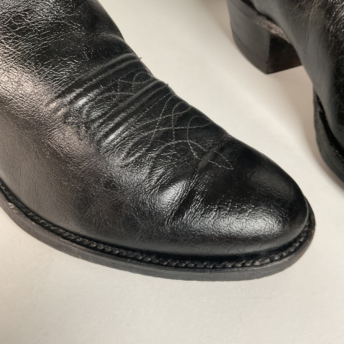 Vintage Nocona Caribou Buckaroo Cowboy Boots | Exotic | Black | Men’s 9.5 D