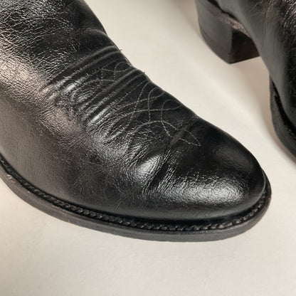 Vintage Nocona Caribou Buckaroo Cowboy Boots | Exotic | Black | Men’s 9.5 D