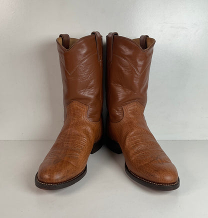 Vintage J. Chisholm Bullhide Roper Boots 9 D USA Made Original Box