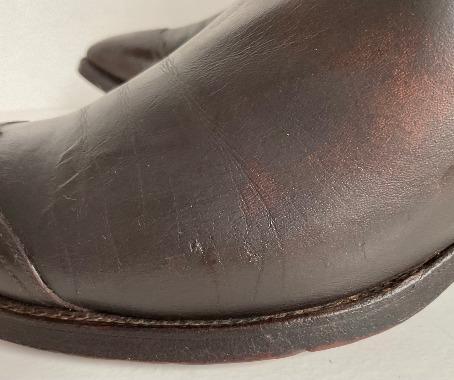 Custom Cowboy Boots | Wingtip Triad | Dark Brown Calfskin | Narrow | Men’s 9.5