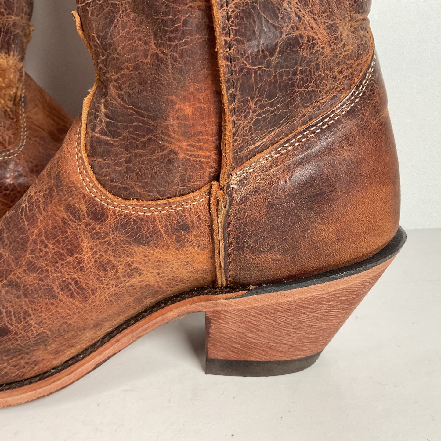Justin Bent Rail Cowgirl Boots | Tan Road | USA Made | Women’s 9 B