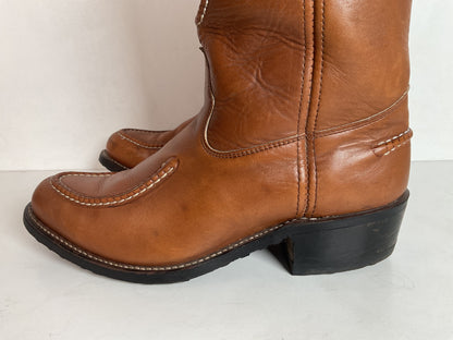 Vintage Double H Horseshoe Cowboy Work Boots 10 D USA Made Soft Toe