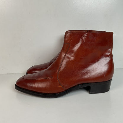 Vintage Florsheim Beetle Boots | Chelsea Style | Burnished Brown | Men’s 11 D
